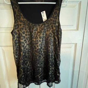 NWT metallic leopard print tank top